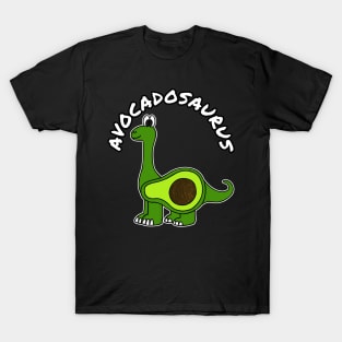 Avocadosaurus Avocado Dinosaur Diplodocus Healthy Eating Vegan T-Shirt